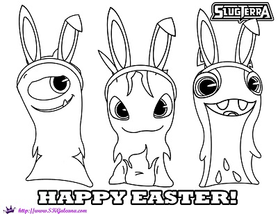 Free slugterra printable easter coloring page â