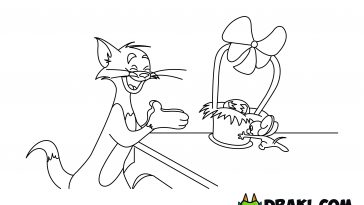 Tom jerry happy easter coloring page archives