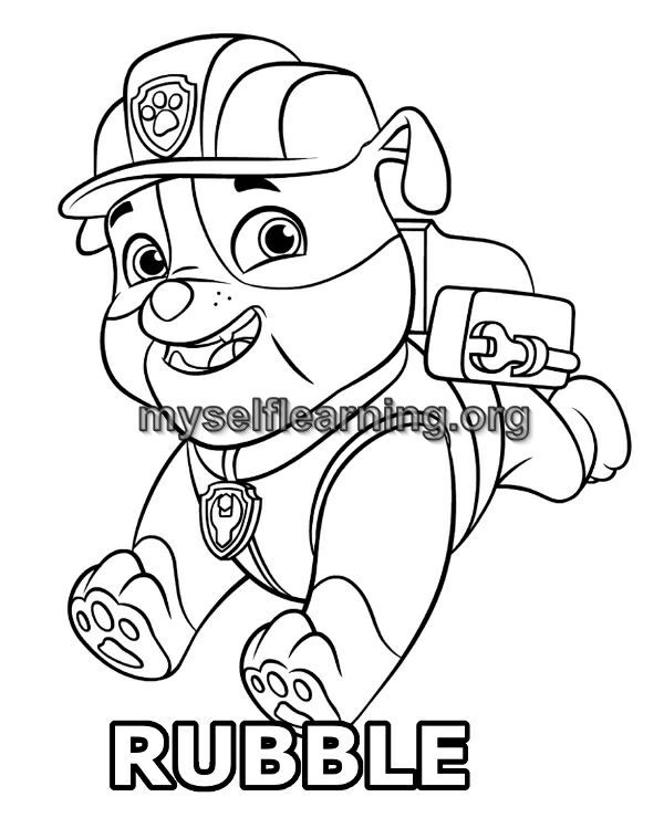 Paw patrol cartoons coloring sheet instant download