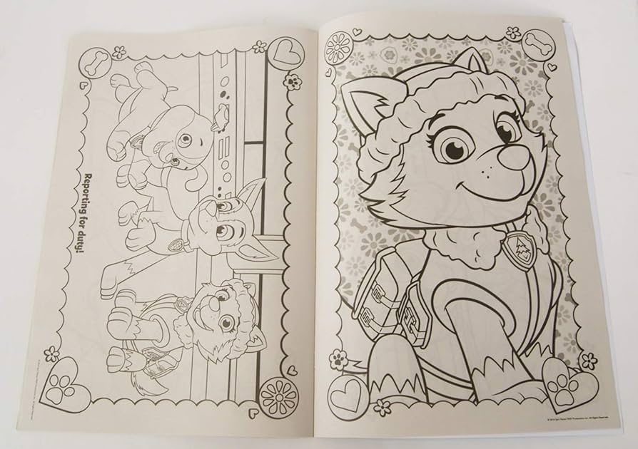 Pup patrol skye and everest giant size coloring and activity book