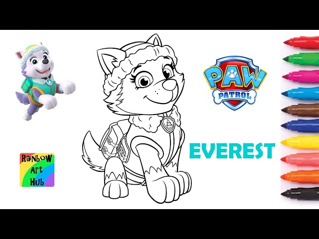 Paw patrol everest coloring page video