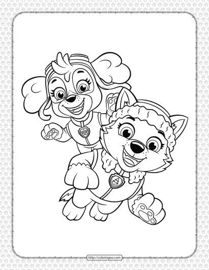 Paw patrol coloring pages free pdf printables