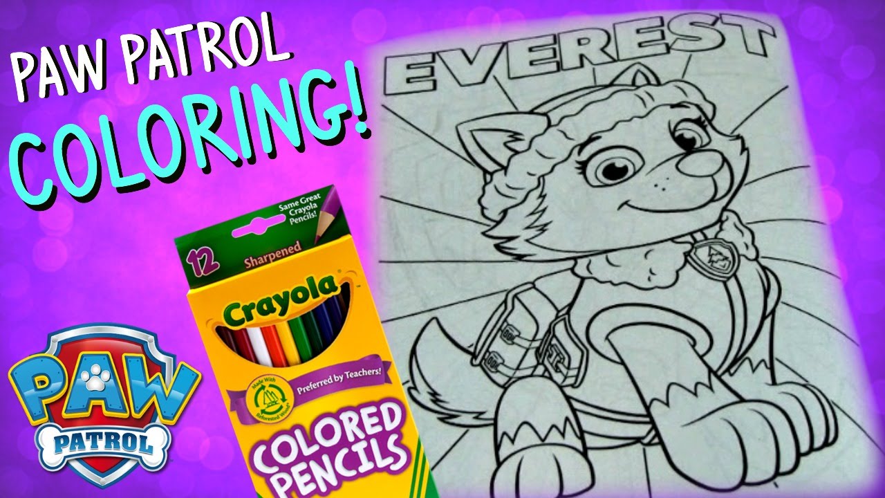 Paw patrol coloring pages paw patrol everest kids video