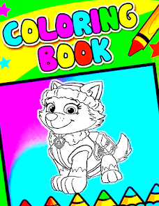 Coloring pawspatrol dog