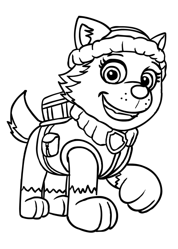 Everest paw patrol coloring page