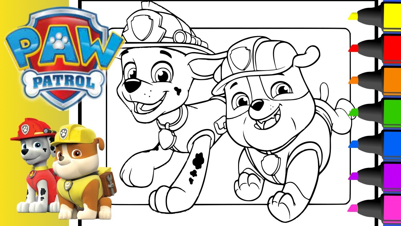 Paw patrol coloring pages for kids