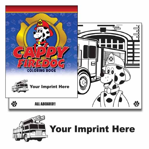 Imprinted cappy coloring book