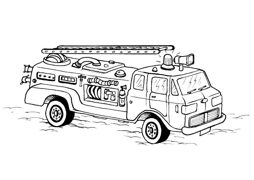 Free printable fire truck coloring pages for kids