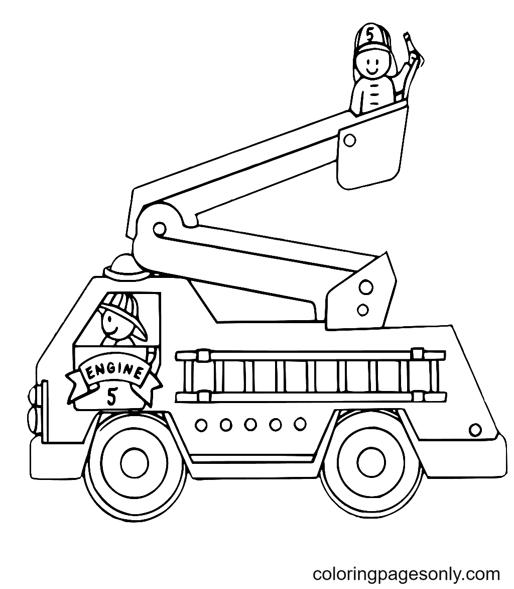 Fire truck coloring pages printable for free download