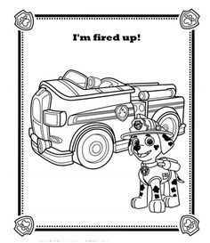 Chase paw patrol coloring page are you all fired up like marshall from paw patrol coloriage pat patrouille anniversaire paw patrol soirãe patrouille pattes