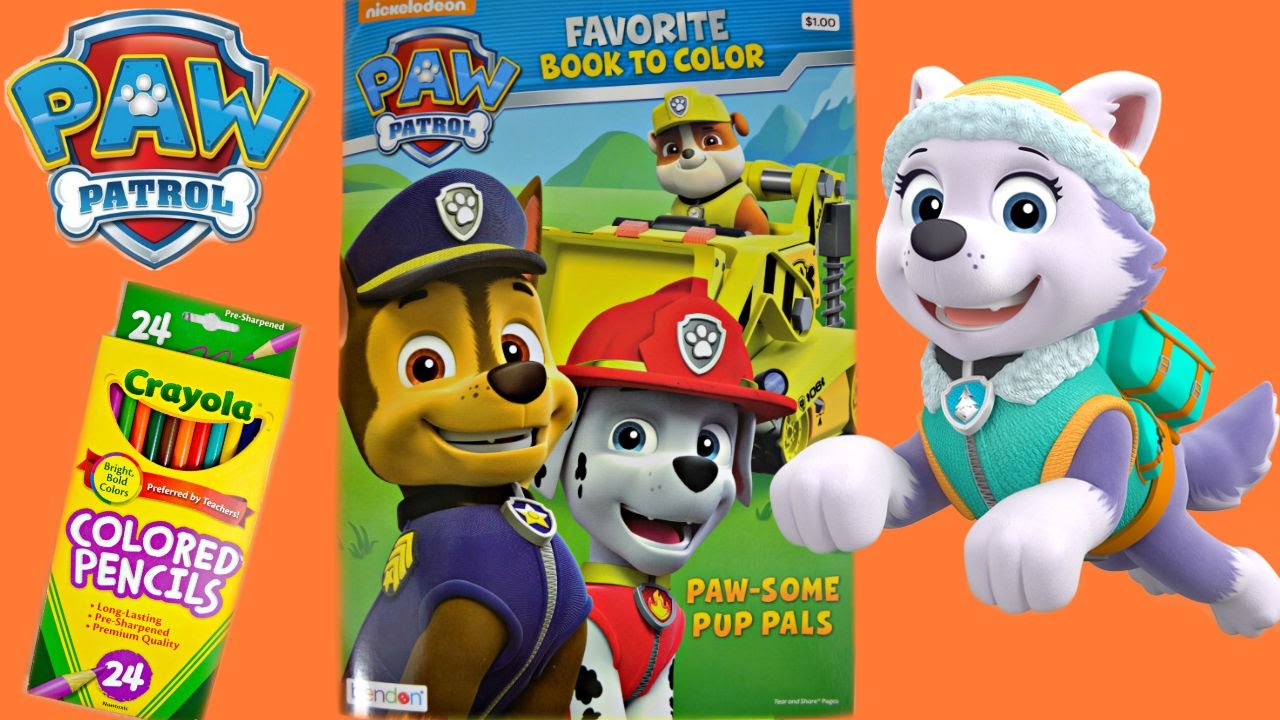 Paw patrol coloring pages paw patrol coloring book new pup everest