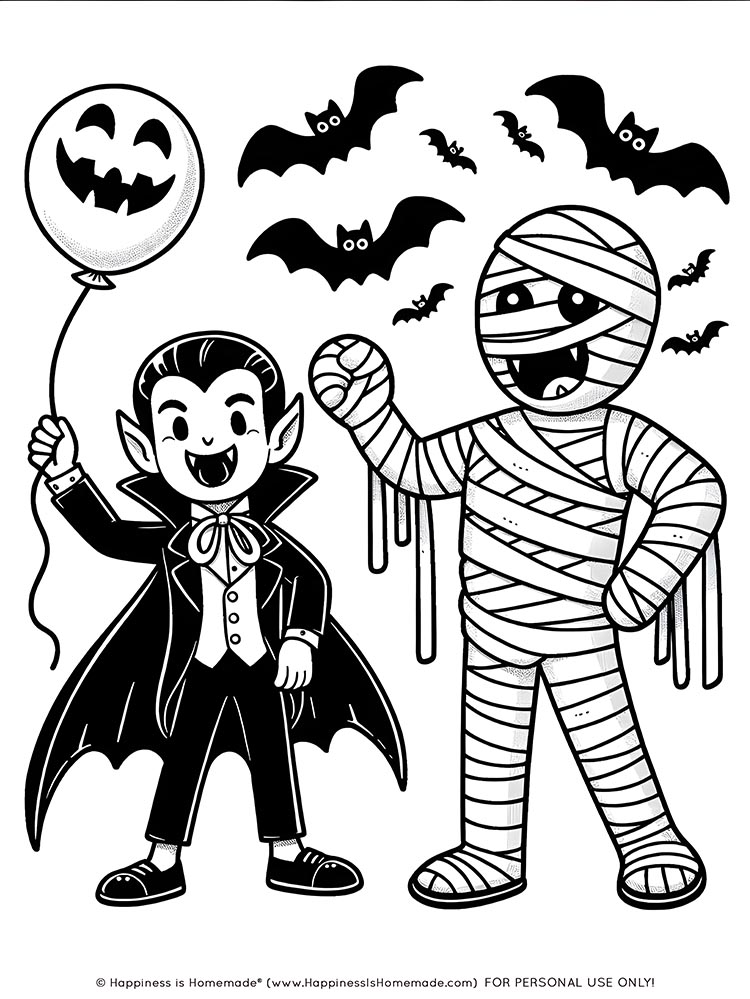 Free halloween coloring pages for adults kids