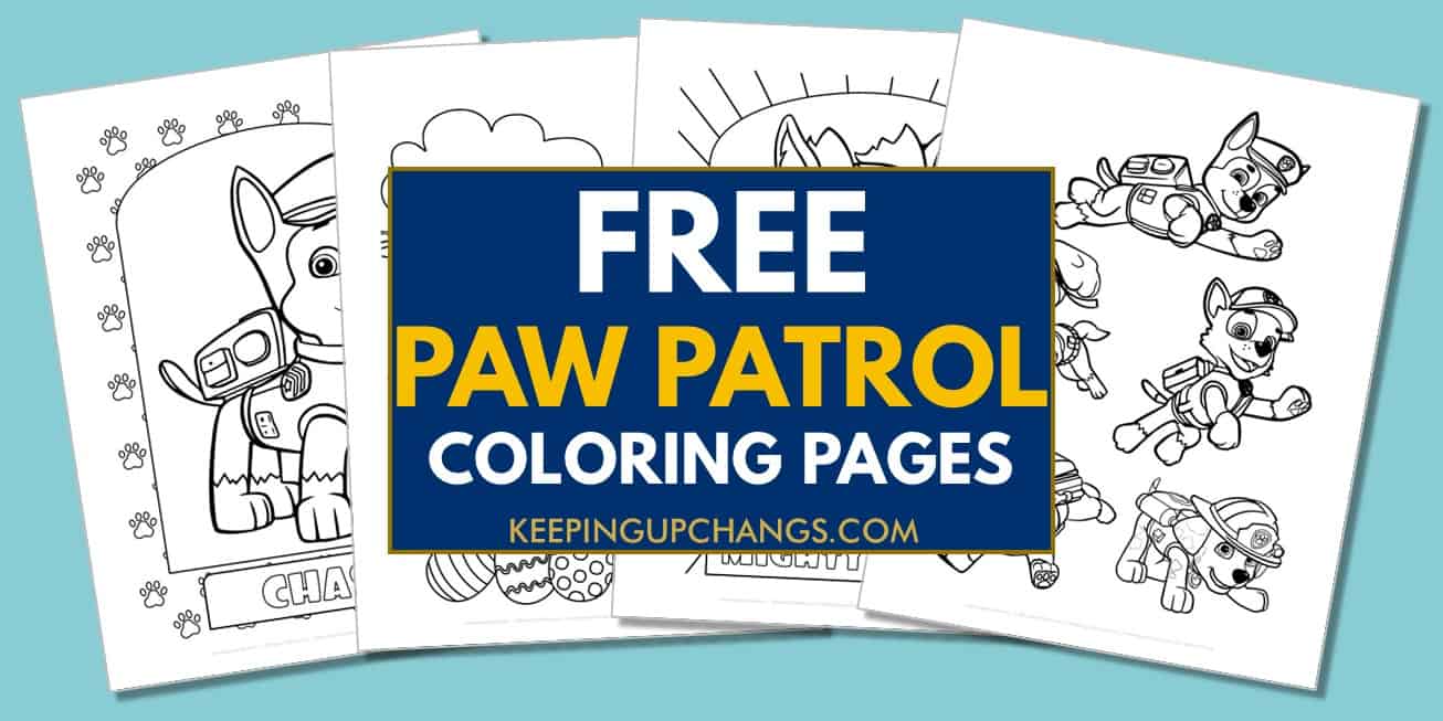 Free paw patrol coloring pages sheets popular printables