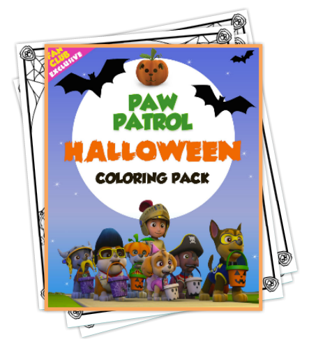 Free paw patrol halloween pack of printable coloring pages woof woof mama