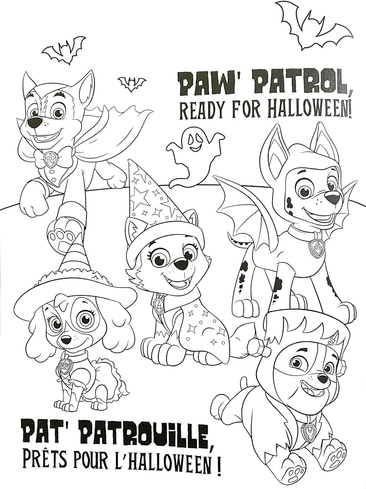 Paw patrol jumbo in x in halloween mysteries coloring book with stickers and activities paw patrol halloween play pack