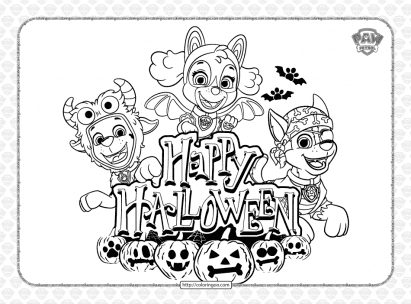 Paw patrol coloring pages free pdf printables