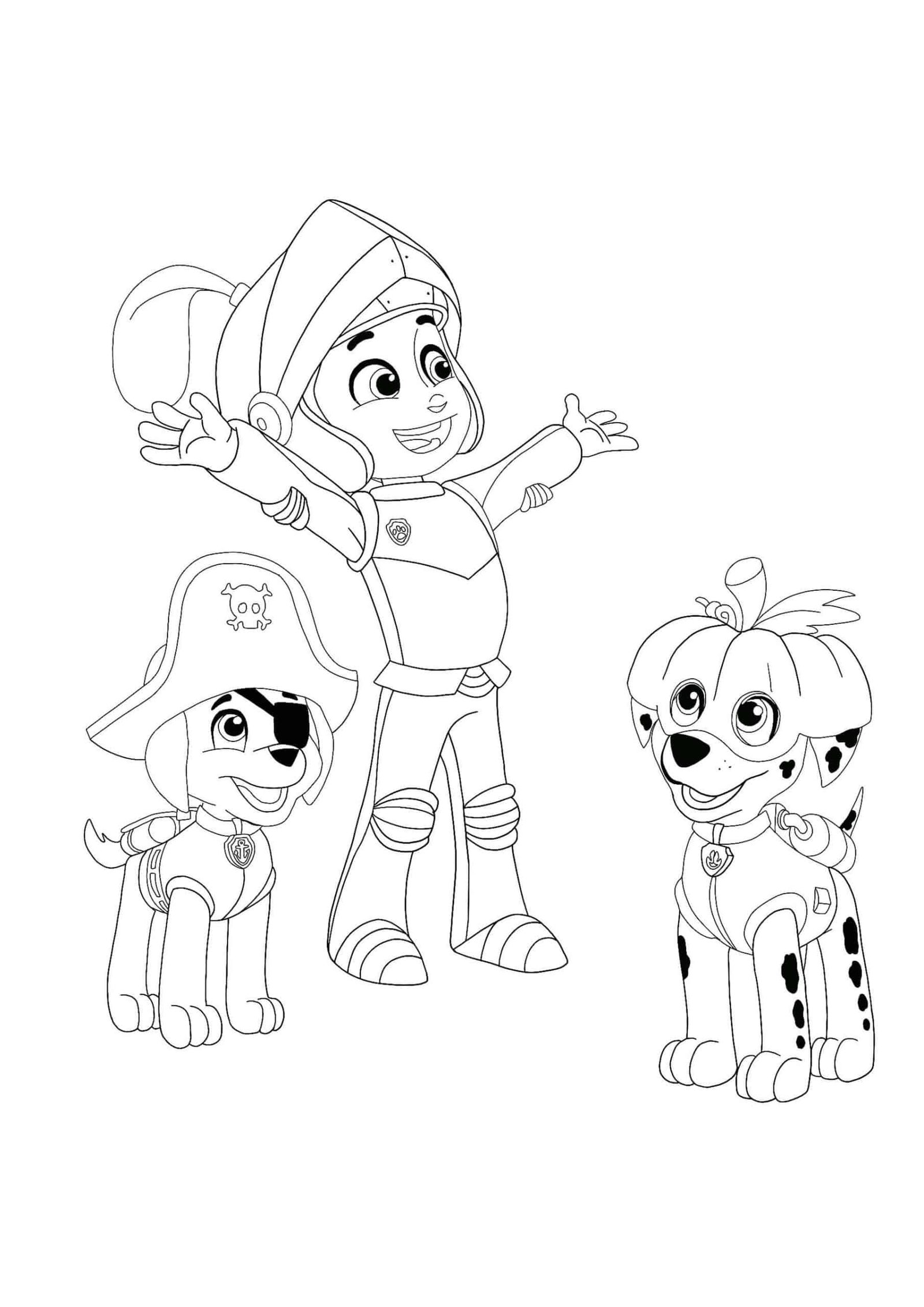 Paw patrol halloween coloring pages