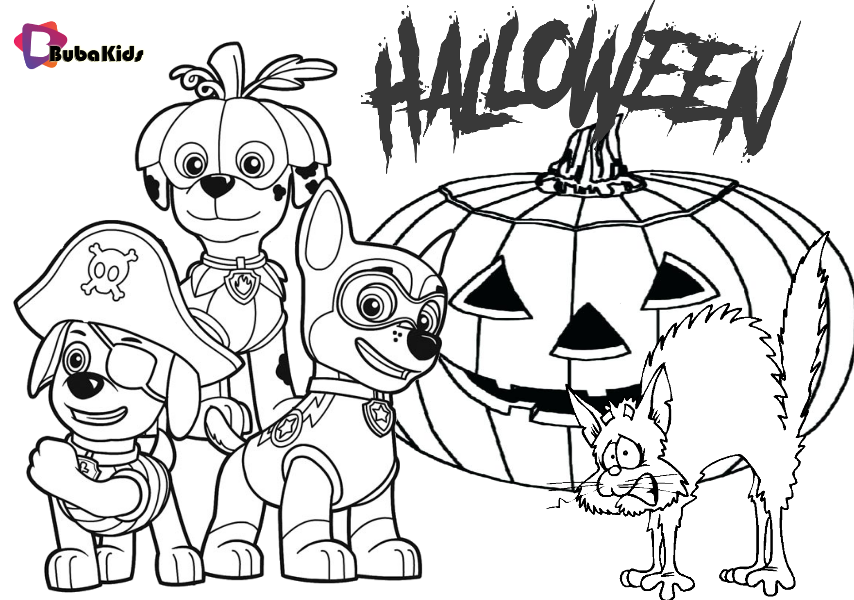 Paw patrol halloween party printable coloring page halloween party paw patrol hâ paw patrol coloring paw patrol coloring pages cartoon coloring pages