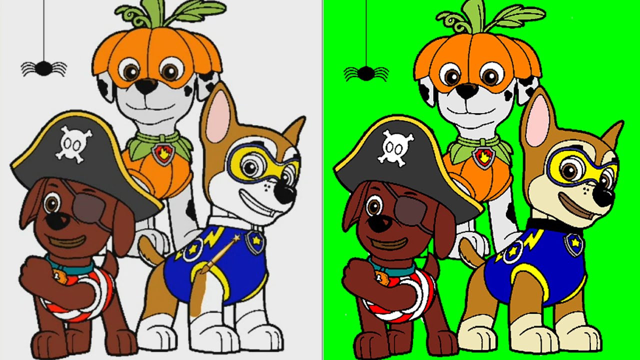 Halloween paw patrol coloring pages for kids â paw patrol coloring gaes