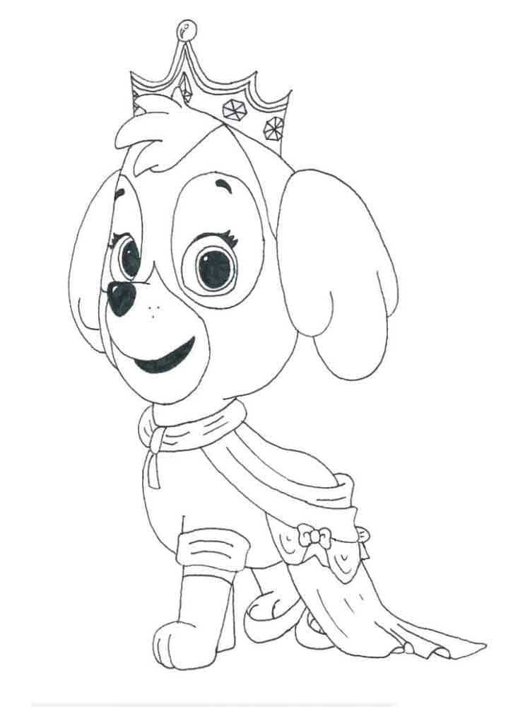 Skye paw patrol coloring pages