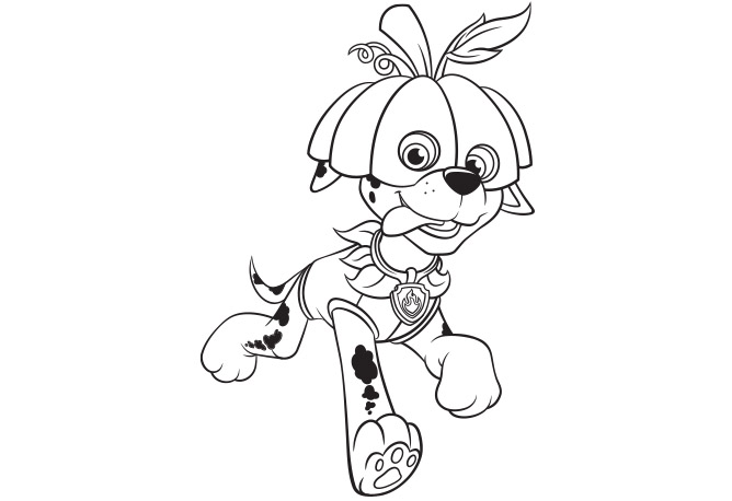 Paw patrol halloween coloring pages