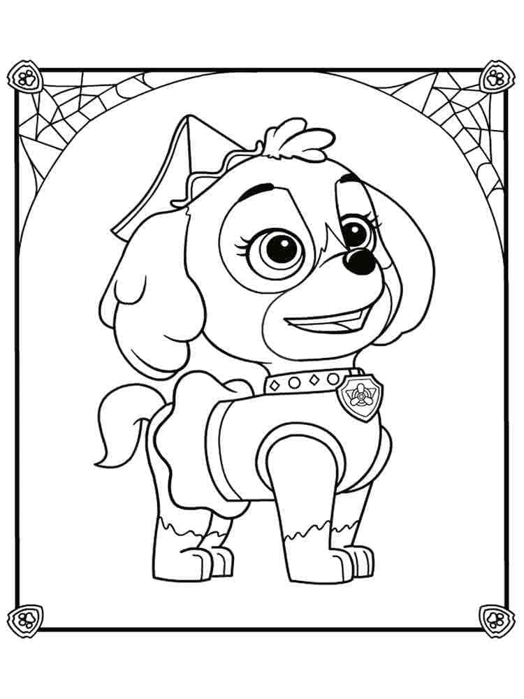 Skye paw patrol coloring pages