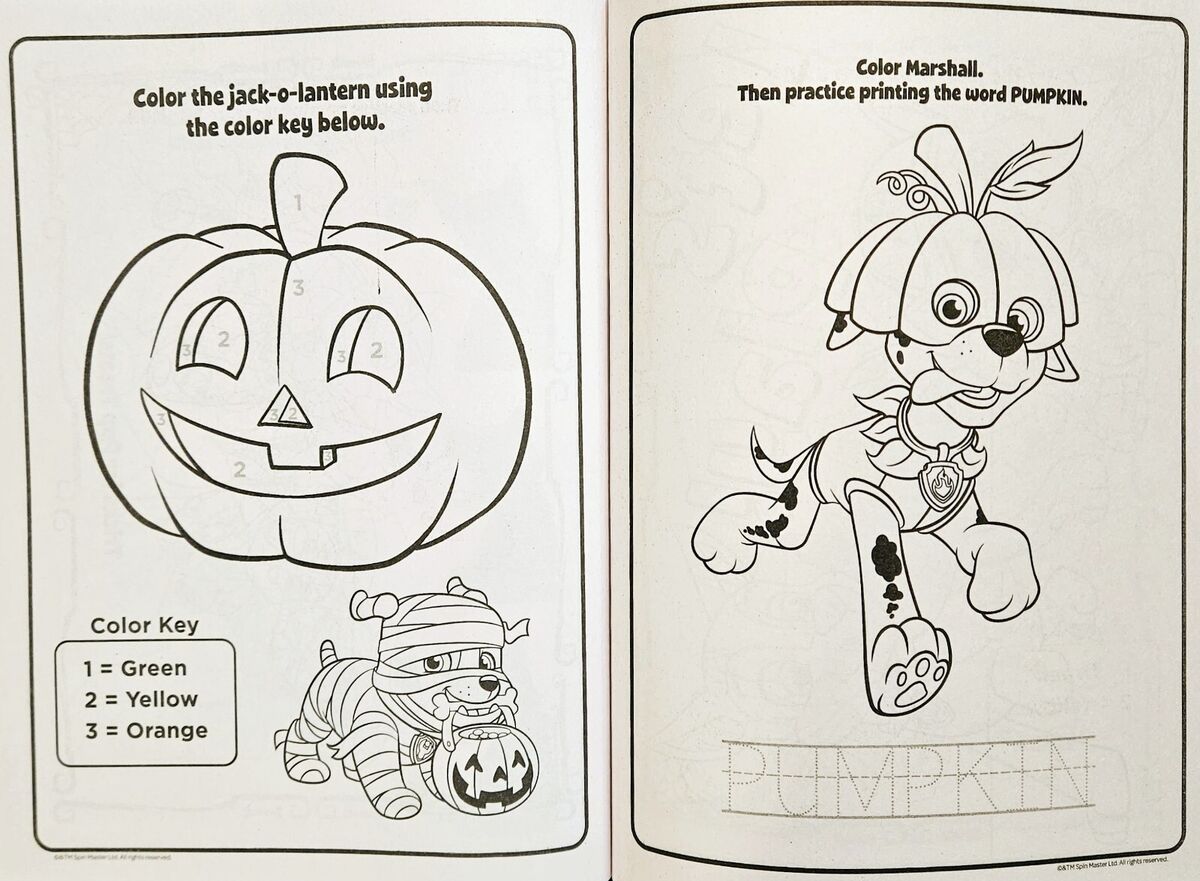 Paw patrol halloween jumbo coloring activity books set of brand new