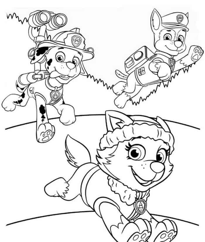 Adorable paw patrol valentines day coloring pages