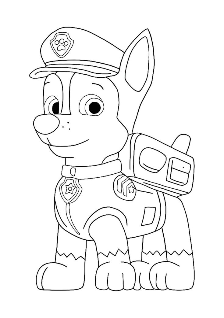 Paw patrol chase coloring page paw patrol coloring pages paw patrol coloring free printable coloring sheets