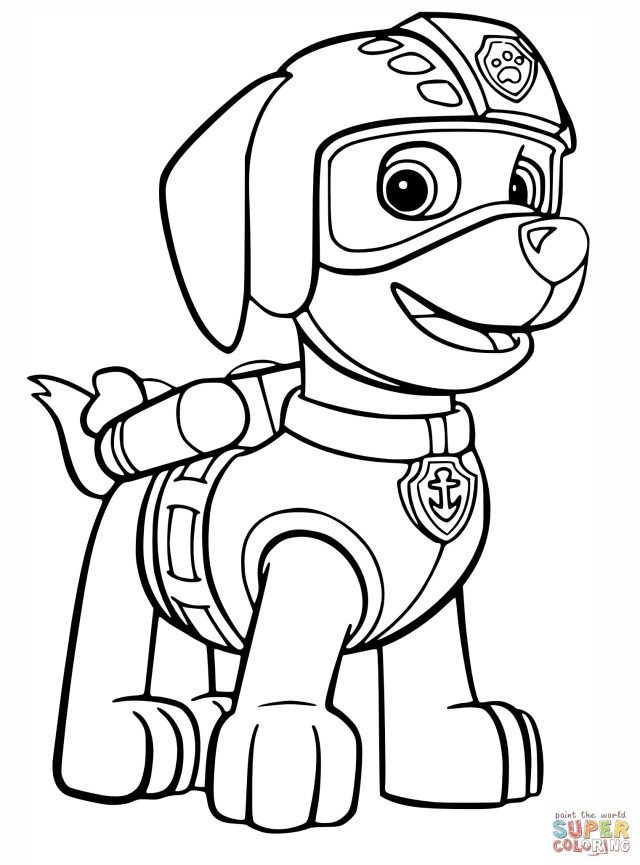 Excellent picture of chase paw patrol coloring page