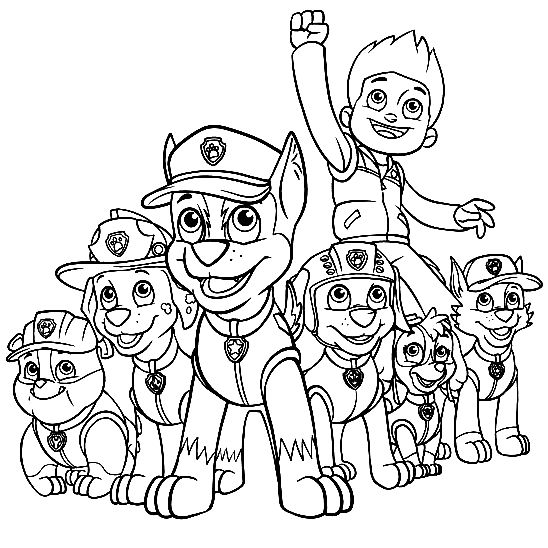 Rocky paw patrol coloring pages