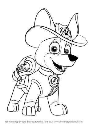 Master the art of drawing tracker from paw patrol