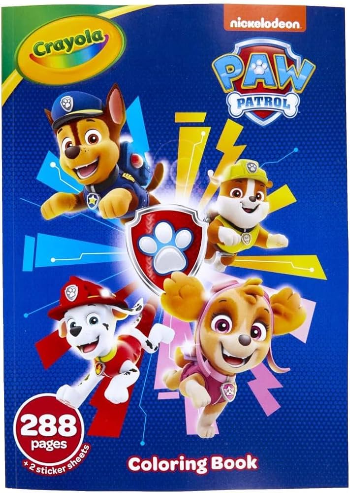 Crayola paw patrol coloring book with stickers gift for kids pages ages