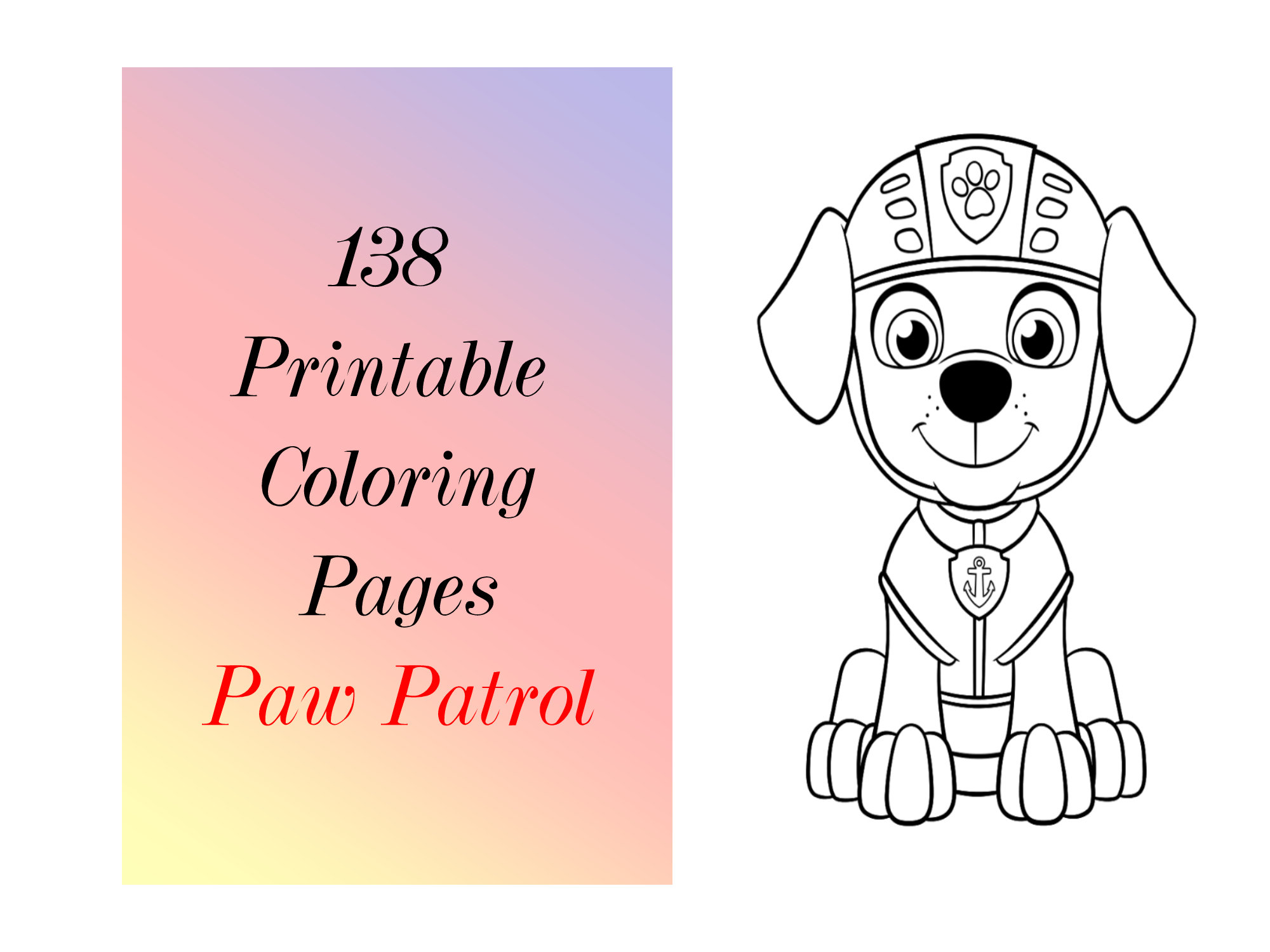 Paw patrol colorings