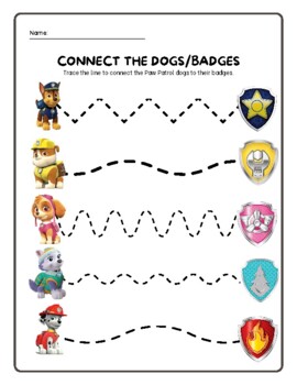 Paw patrol otwriting skills pages by gracies tokens and tidbits