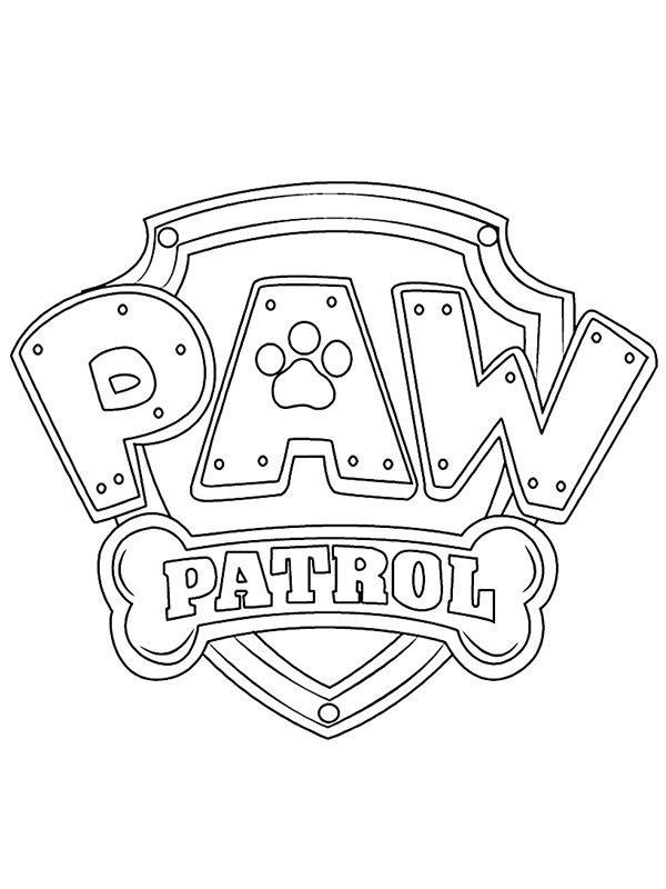 Logo paw patrol coloring page