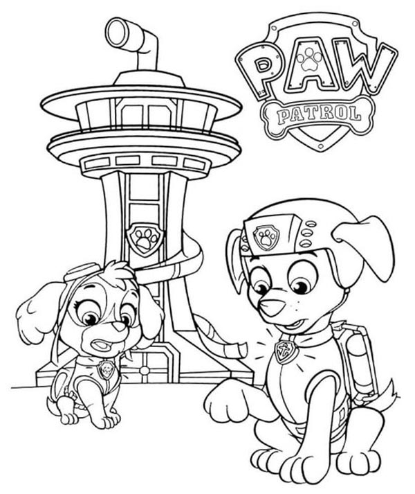 Paw patrol coloring pages add colors to your favorite sheets