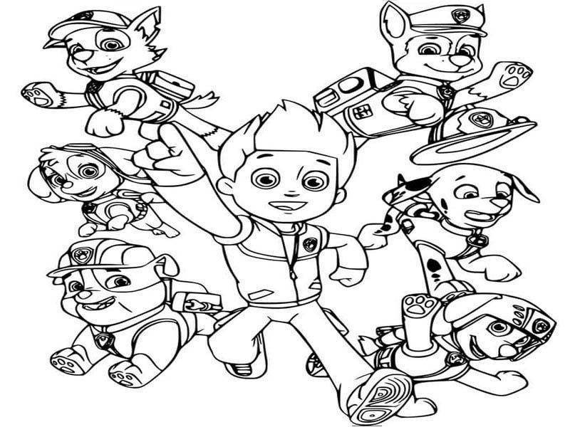 Paw patrol coloring pages add colors to your favorite sheets