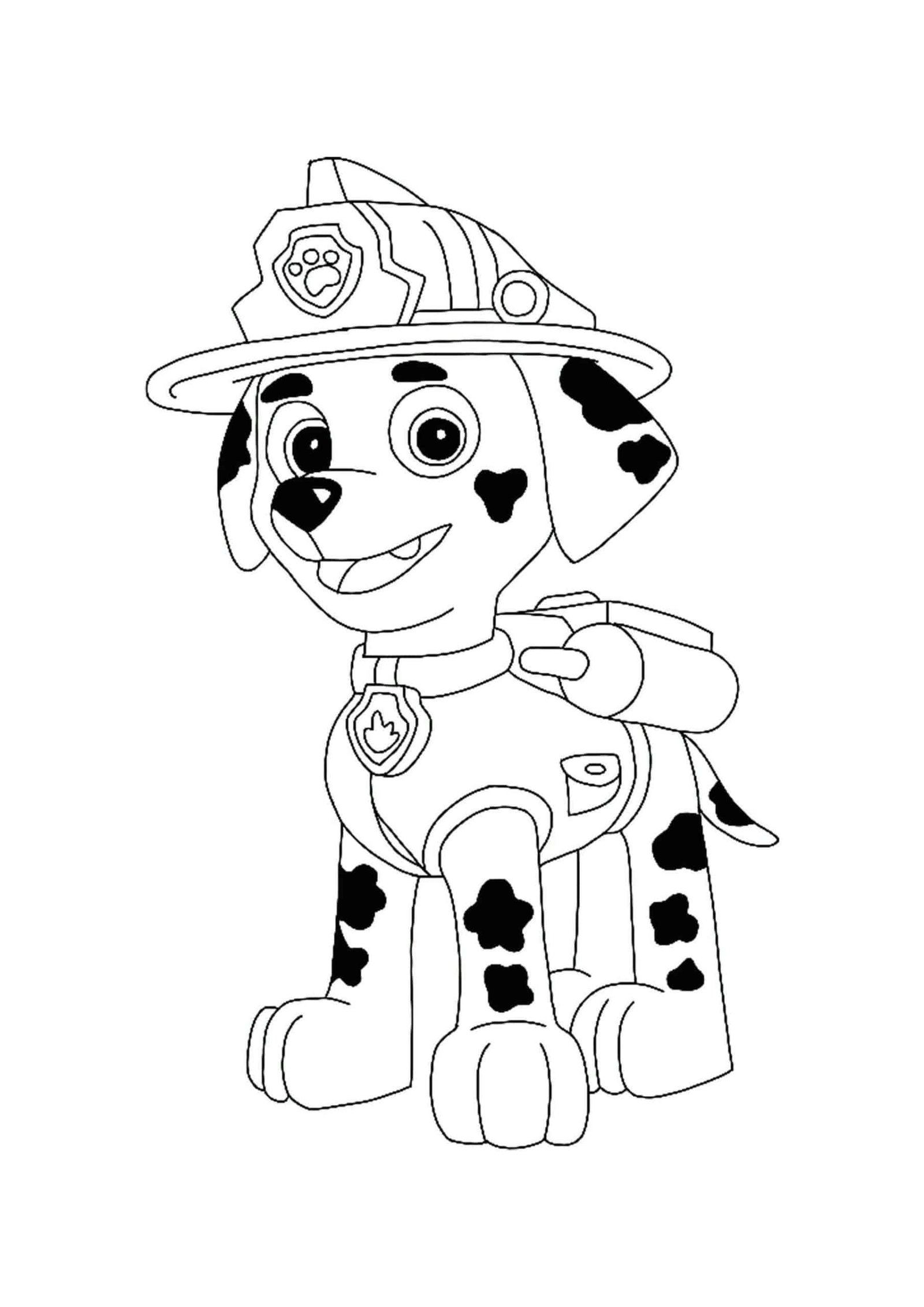 Paw patrol marshall coloring pages