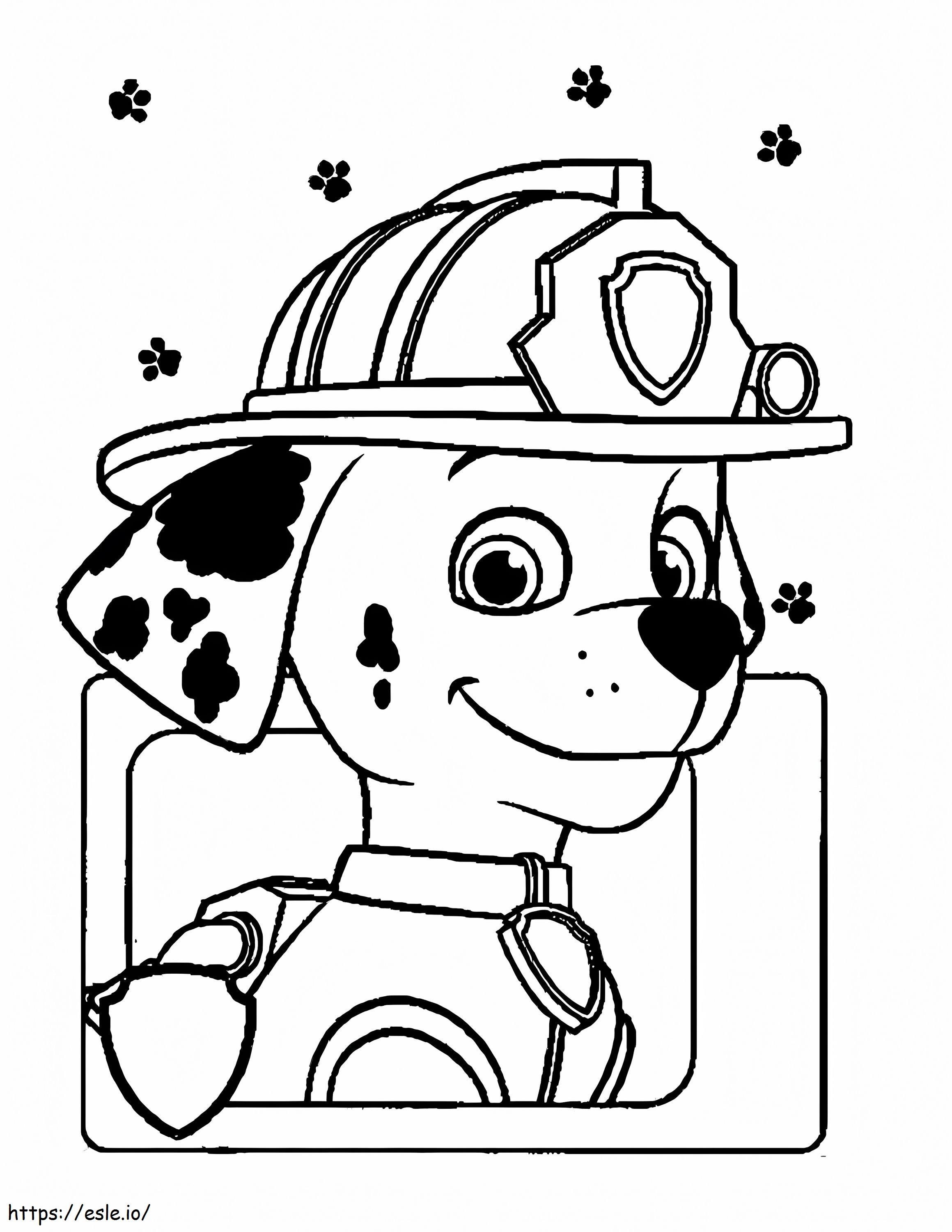 Lindo marshall paw patrol coloring page