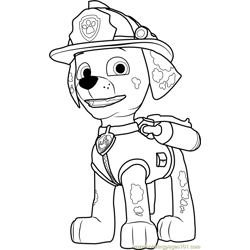 Marshall coloring page for kids