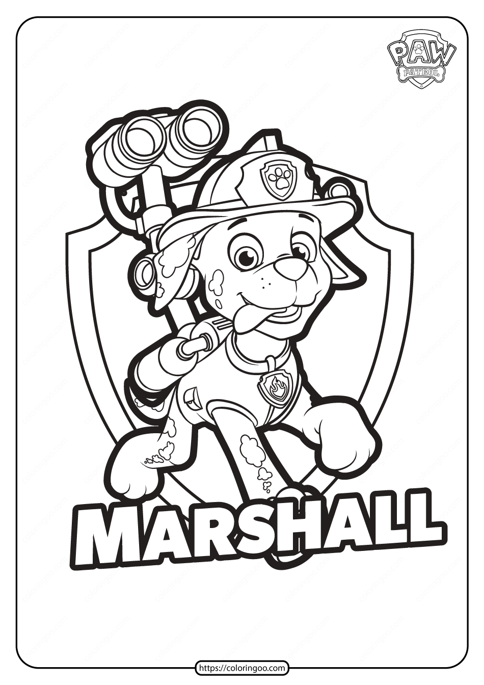 Free printable paw patrol marshall coloring pages paw patrol coloring pages paw patrol coloring puppy coloring pages