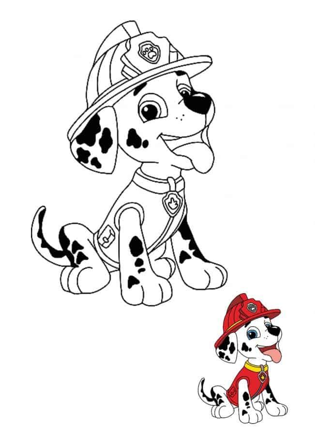 Paw patrol marshall paw patrol coloring pages paw patrol coloring marshall paw patrol