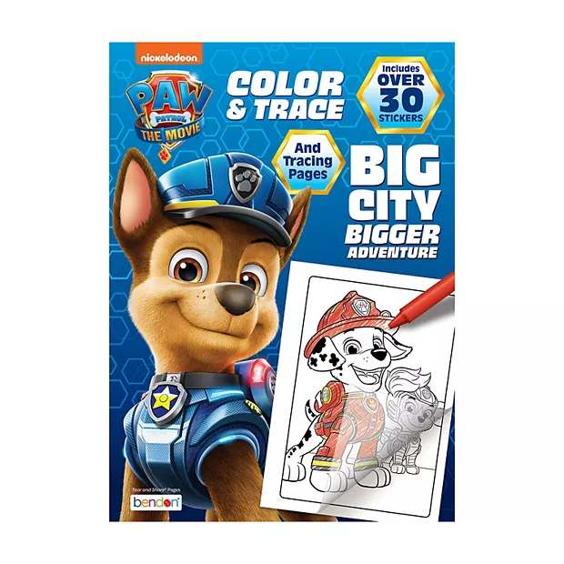 Paw patrol the movie color trace activity book