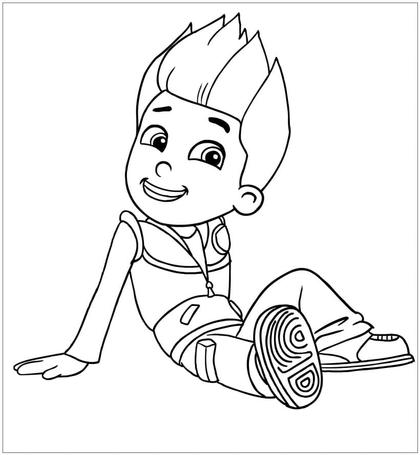 Ryder paw patrol coloring page