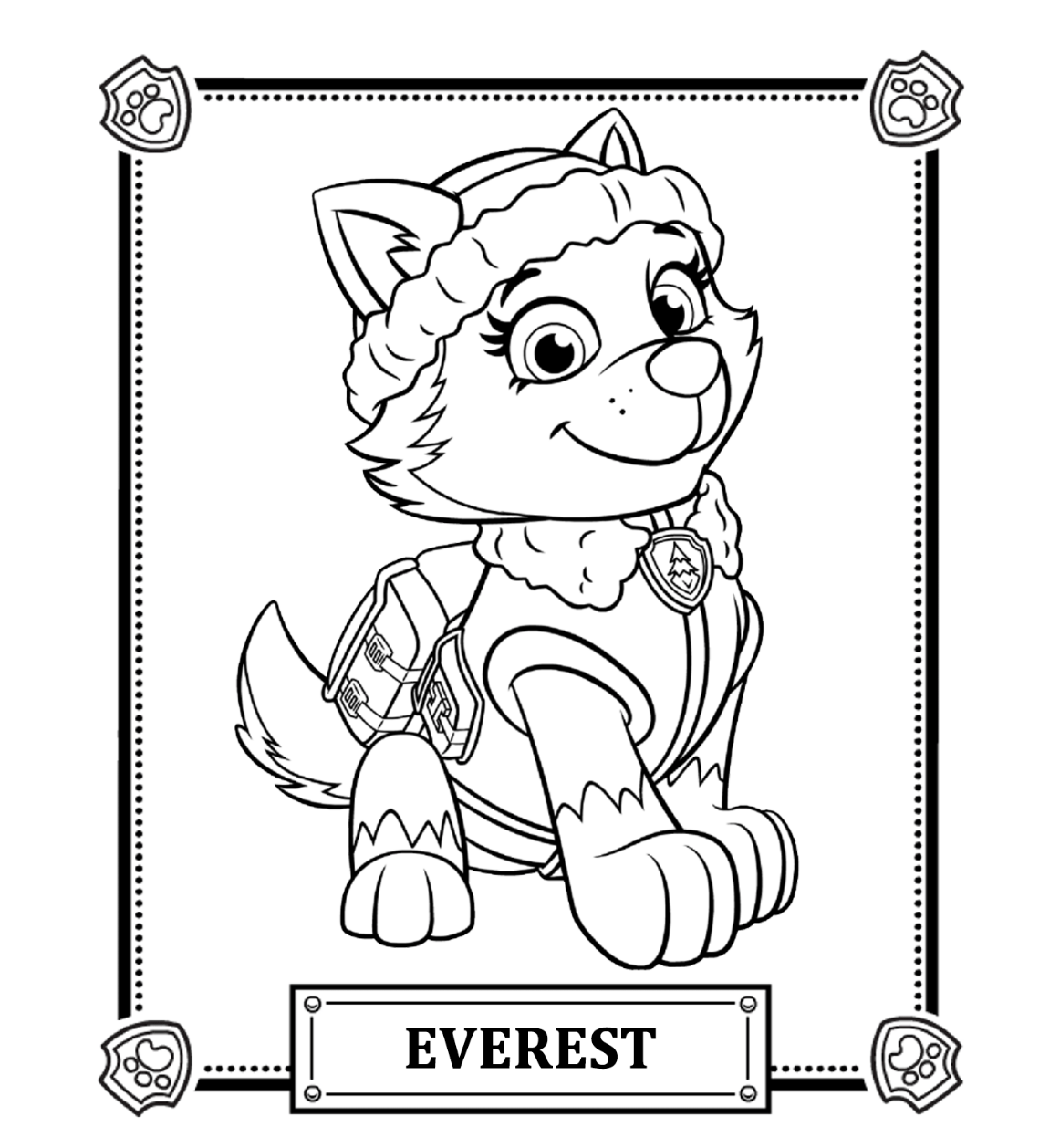 Paw patrol coloring pages