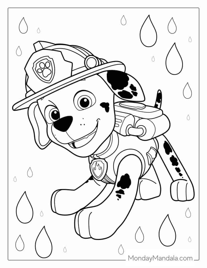 Paw patrol coloring pages free pdf printables