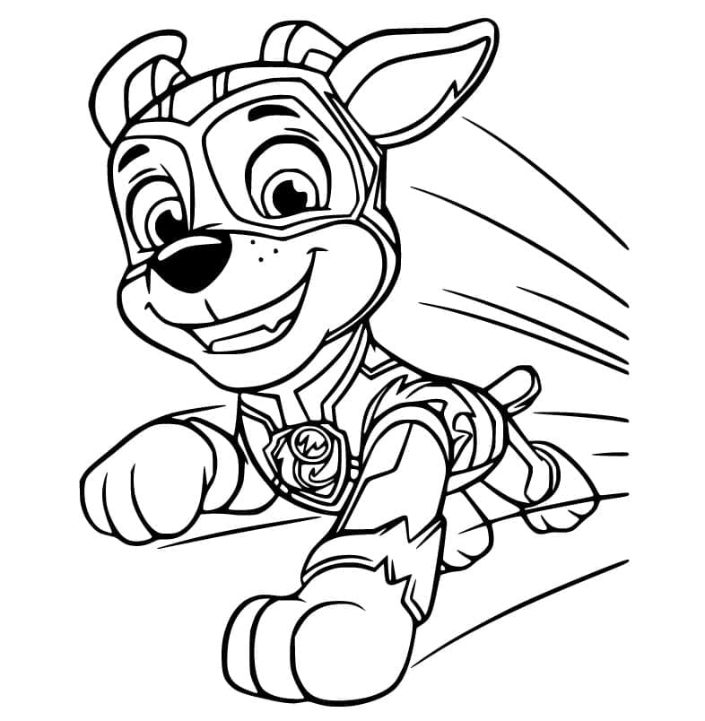 Awesome tracker paw patrol coloring page