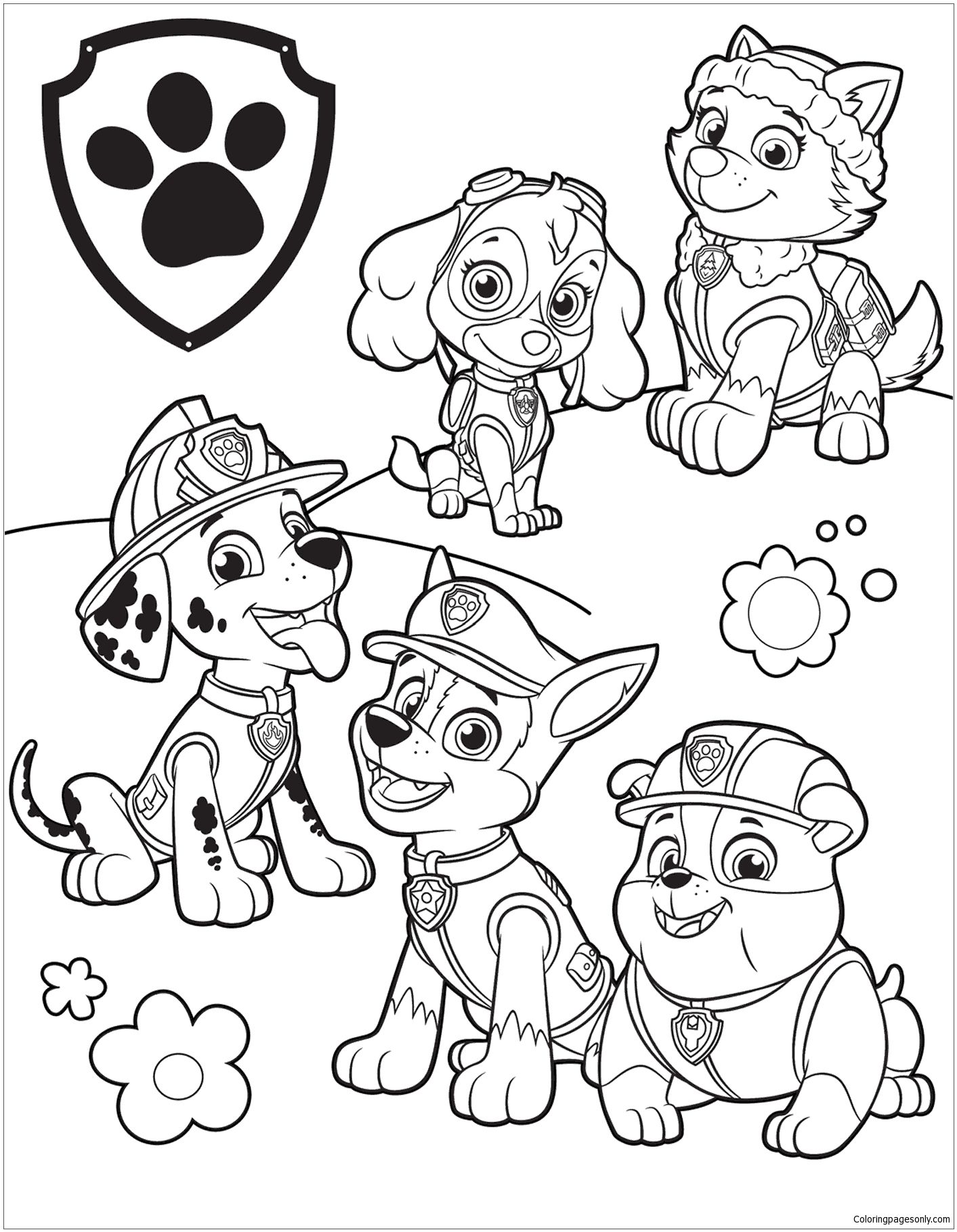 Paw patrol coloring page paw patrol coloring pages paw patrol coloring coloring pages