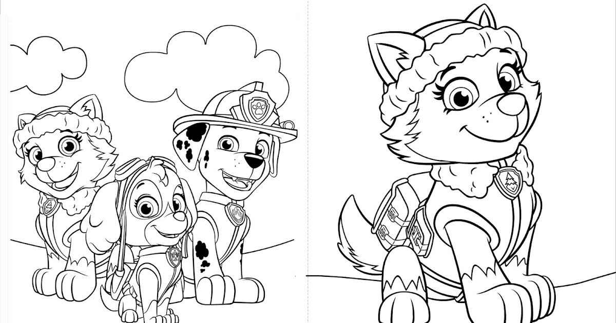 Paw patrol free printable coloring book